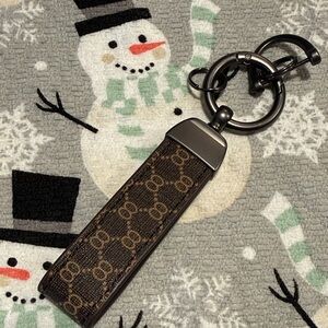 Brown Patterned Keychain